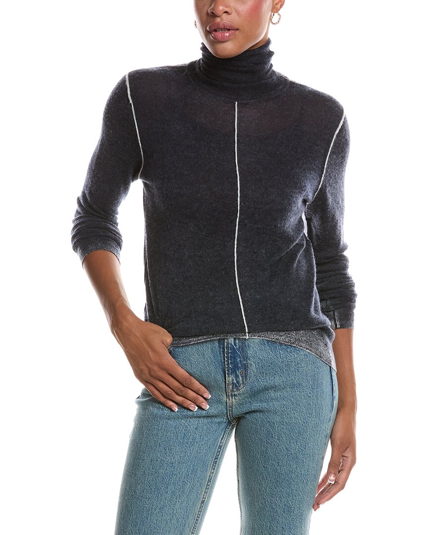 Autumn Cashmere Autumn Cashmere Inked Mock Neck Cashmere Sweater