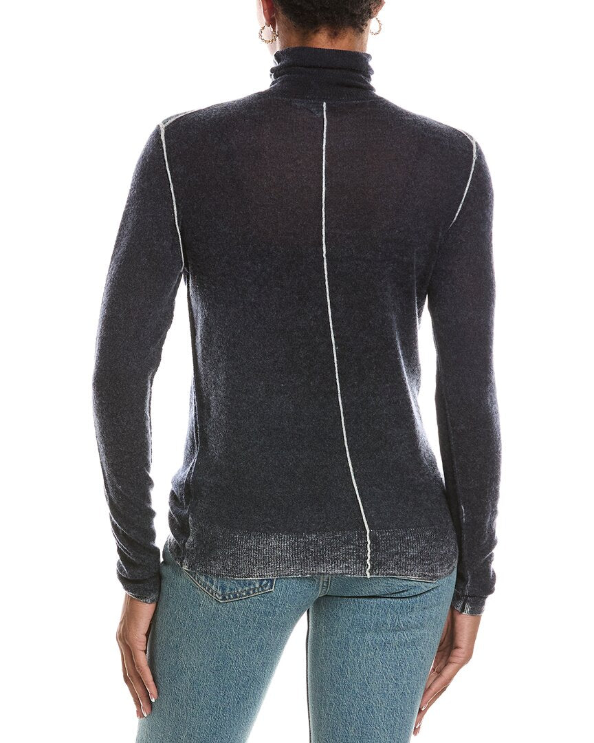 Autumn Cashmere Autumn Cashmere Inked Mock Neck Cashmere Sweater