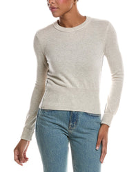 Autumn Cashmere Autumn Cashmere Contrast Side Seam Crewneck Cashmere Sweater