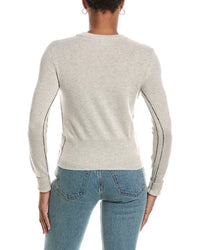 Autumn Cashmere Autumn Cashmere Contrast Side Seam Crewneck Cashmere Sweater