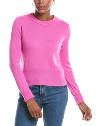 Autumn Cashmere Autumn Cashmere Contrast Side Seam Crewneck Cashmere Sweater