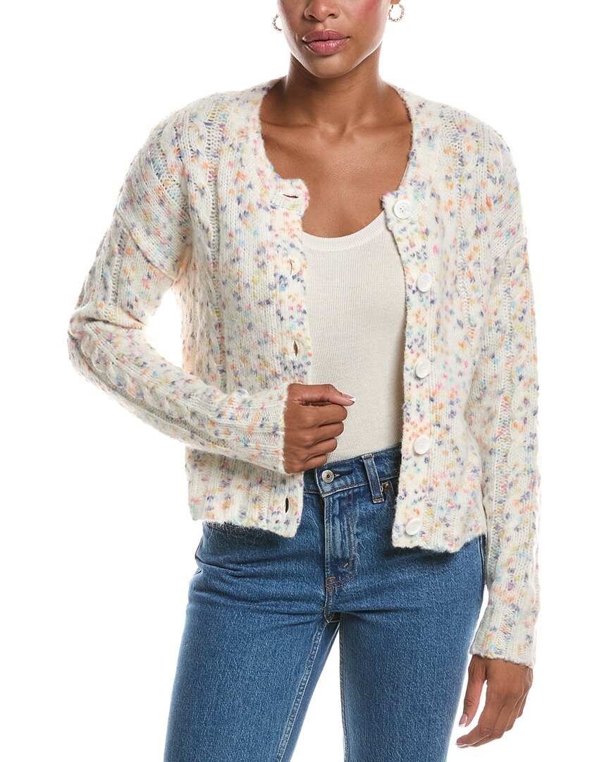 Autumn Cashmere Autumn Cashmere Confetti Cable Boxy Wool & Alpaca-Blend Cardigan