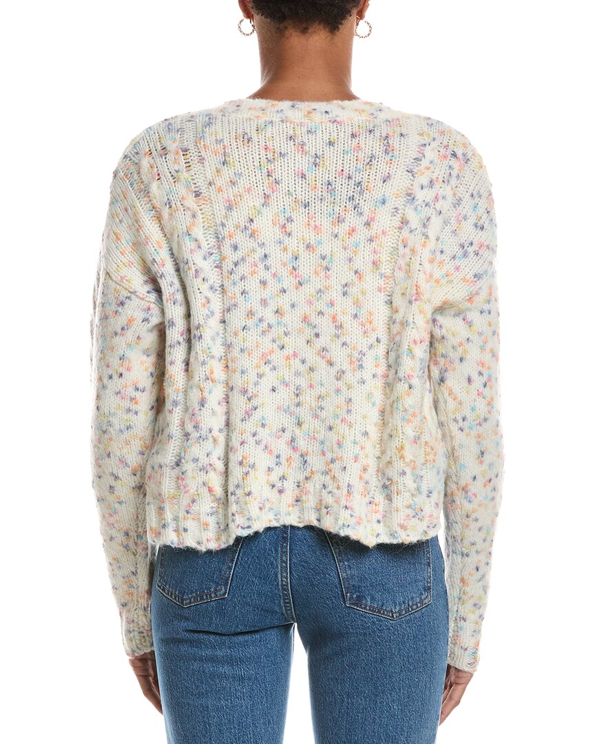 Autumn Cashmere Autumn Cashmere Confetti Cable Boxy Wool & Alpaca-Blend Cardigan