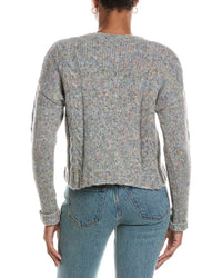 Autumn Cashmere Autumn Cashmere Confetti Cable Boxy Wool & Alpaca-Blend Cardigan