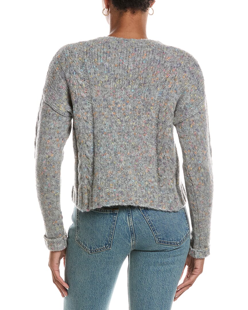 Autumn Cashmere Autumn Cashmere Confetti Cable Boxy Wool & Alpaca-Blend Cardigan