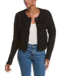 Autumn Cashmere Autumn Cashmere Confetti Cable Boxy Wool & Alpaca-Blend Cardigan