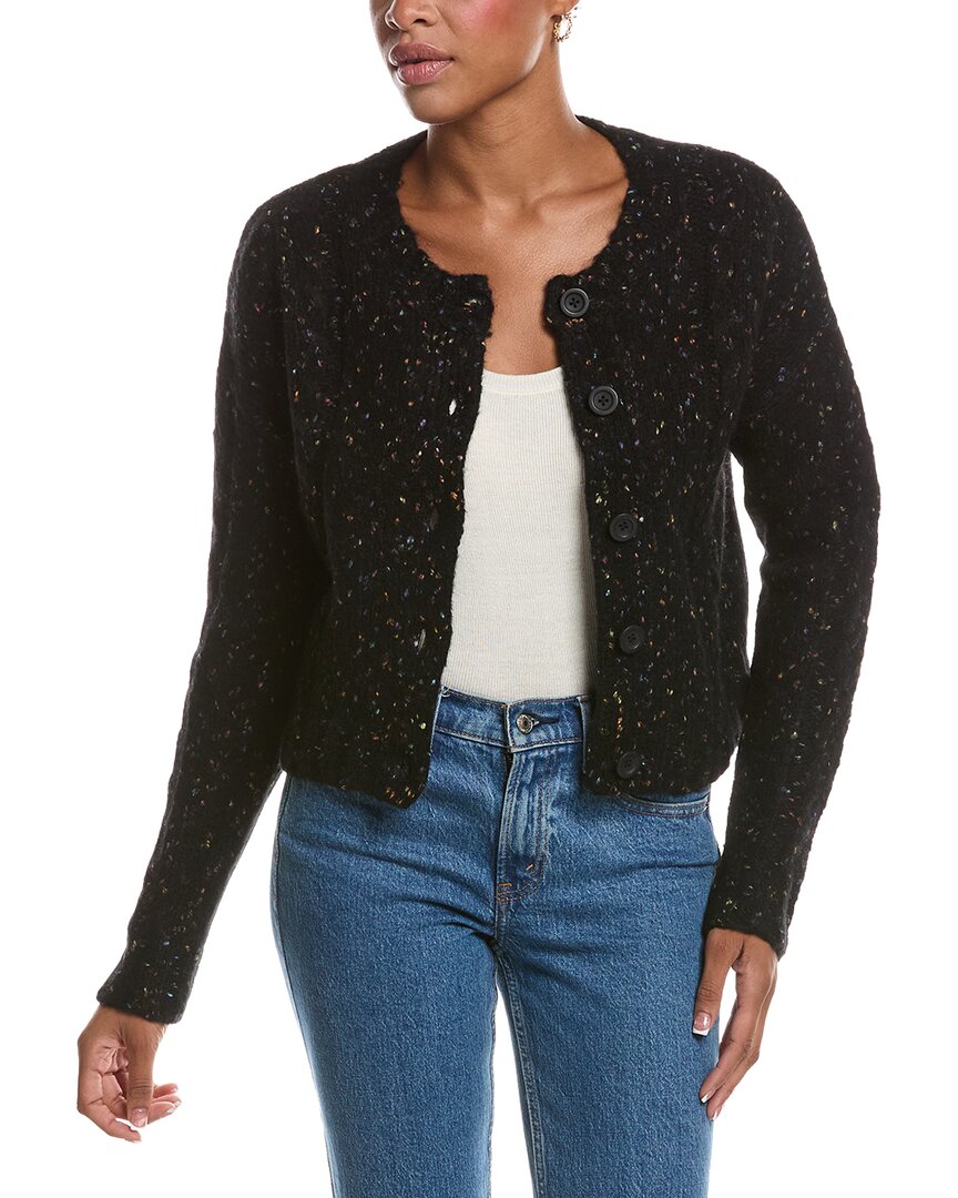 Autumn Cashmere Autumn Cashmere Confetti Cable Boxy Wool & Alpaca-Blend Cardigan