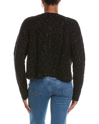 Autumn Cashmere Autumn Cashmere Confetti Cable Boxy Wool & Alpaca-Blend Cardigan