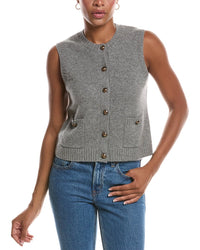 Autumn Cashmere Autumn Cashmere Button Front Cashmere Vest
