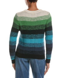 Autumn Cashmere Autumn Cashmere Ombre Stripe Links Crewneck Sweater