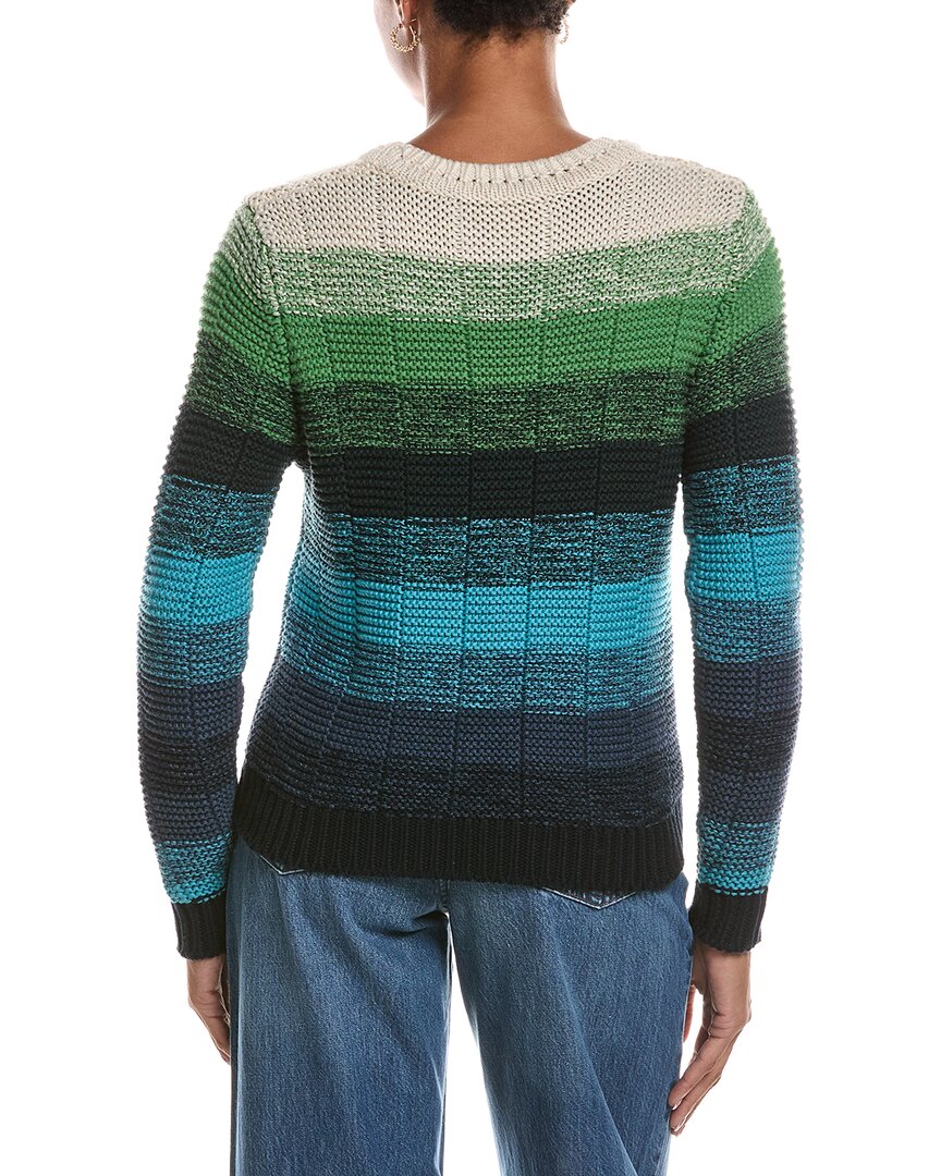 Autumn Cashmere Autumn Cashmere Ombre Stripe Links Crewneck Sweater