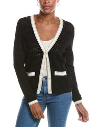 Autumn Cashmere Autumn Cashmere Pointelle V-Neck Cardigan