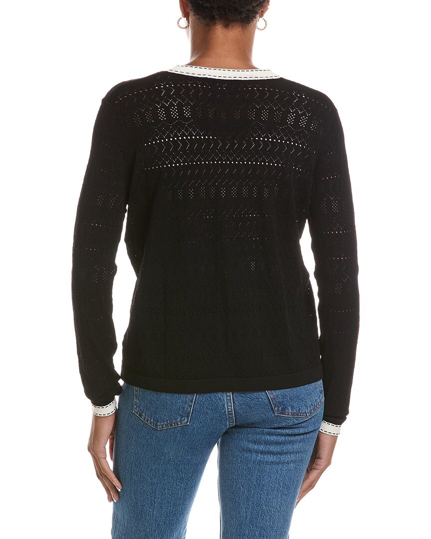 Autumn Cashmere Autumn Cashmere Pointelle V-Neck Cardigan