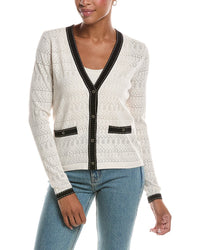 Autumn Cashmere Autumn Cashmere Pointelle V-Neck Cardigan