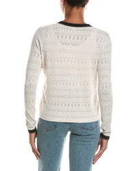 Autumn Cashmere Autumn Cashmere Pointelle V-Neck Cardigan