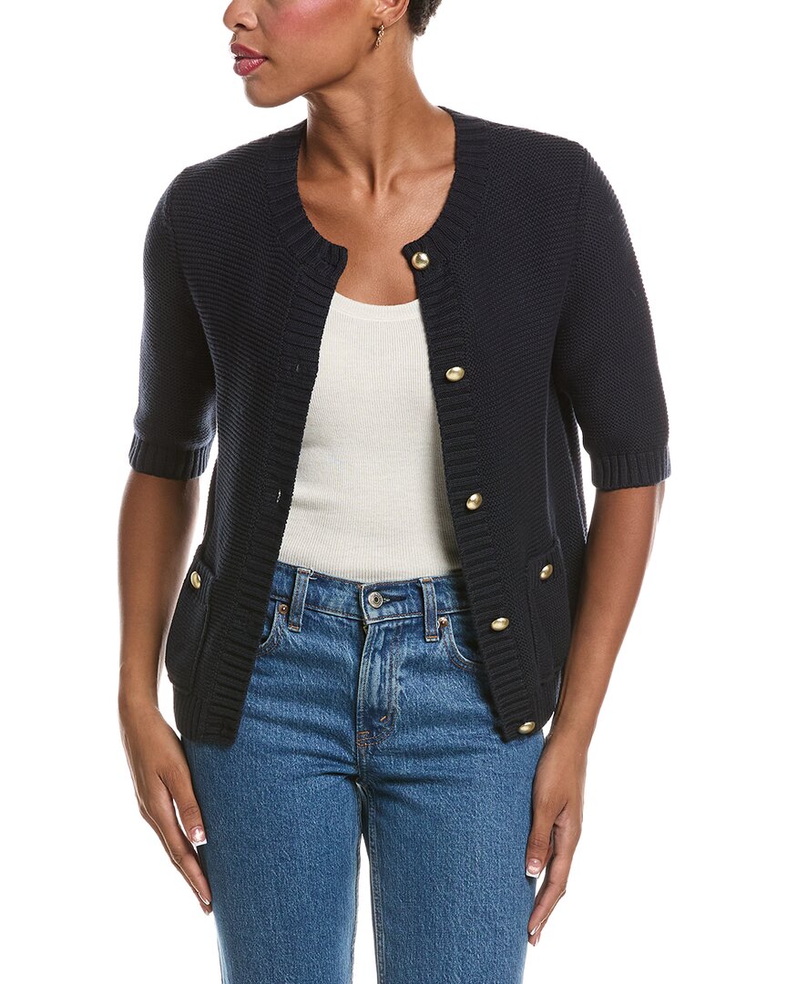 Autumn Cashmere Autumn Cashmere Button Front Elbow Sleeve Jacket
