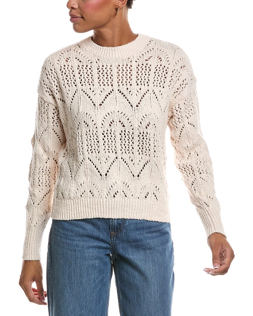 Autumn Cashmere Autumn Cashmere Boxy Pointelle Crewneck Sweater