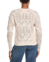 Autumn Cashmere Autumn Cashmere Boxy Pointelle Crewneck Sweater