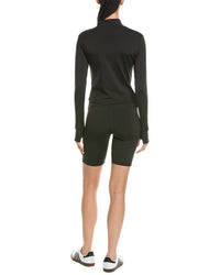 Marion 2Pc 5.5In Yoga Fabric Contrast Jacket & Biker Short Set