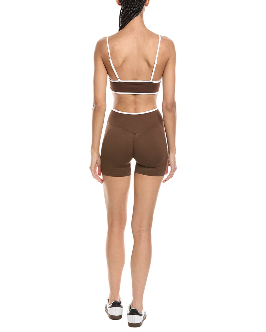 Marion 2Pc 5.5In Contrast Bra & High Rise Yoga Short Set