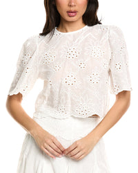 Estellina Eyelet Top