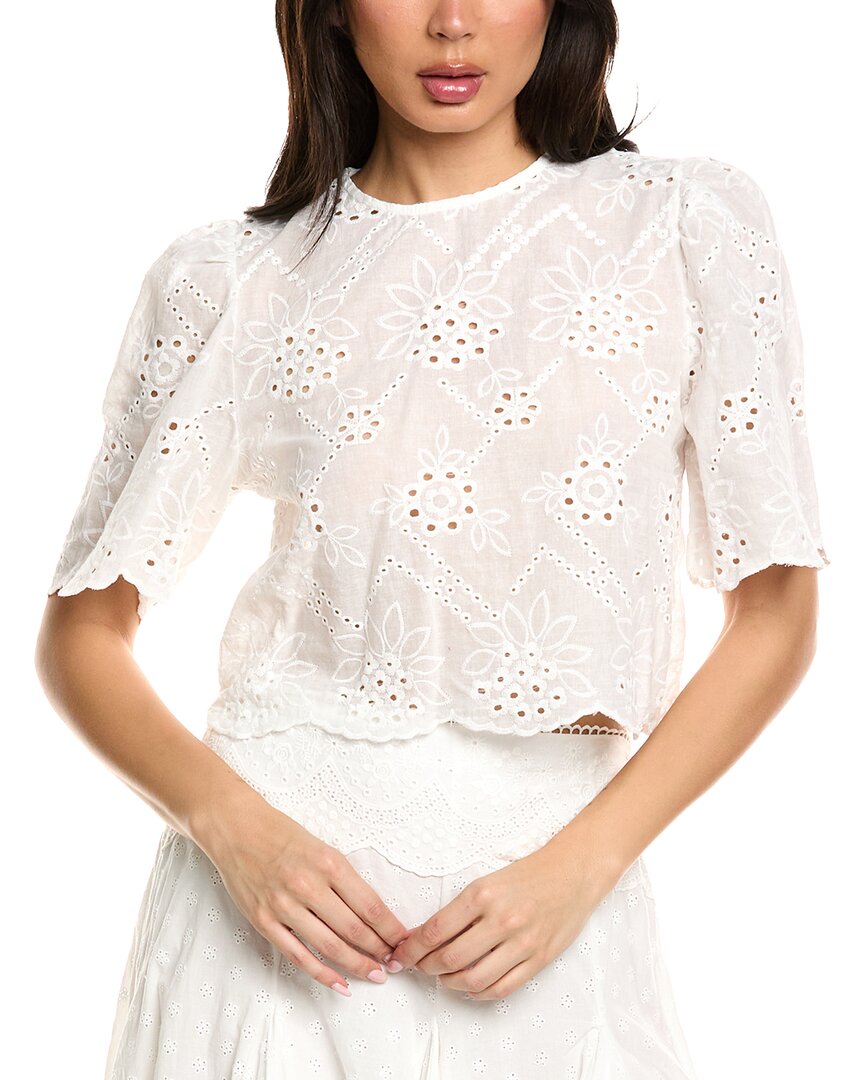 Estellina Eyelet Top