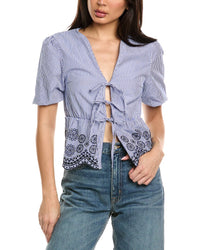 ESTELLINA Estellina Embroidered Top
