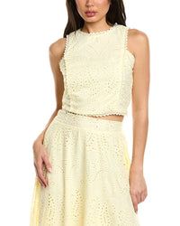 ESTELLINA Estellina Eyelet Top