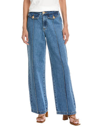Blank Nyc Hands Down Medium Indigo High-Rise Wide Leg Jean