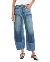 Blank Nyc Barn Girl Medium Indigo Barrel Jean