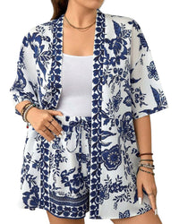 Lily Kim 2Pc Cardigan & Short Set