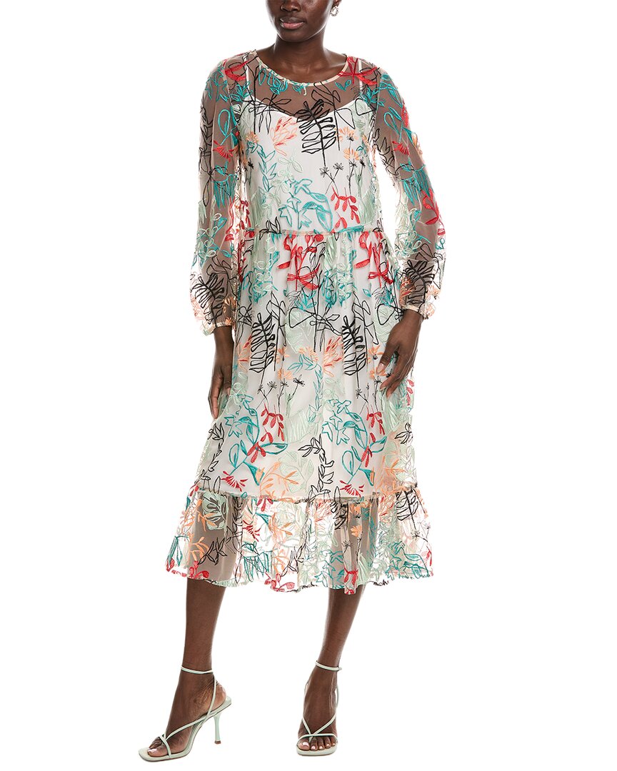 Marc Cain Embroidered Mesh Dress