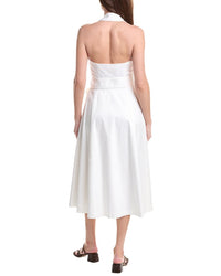 Carolina Herrera Halter Neck Button Front Midi Dress