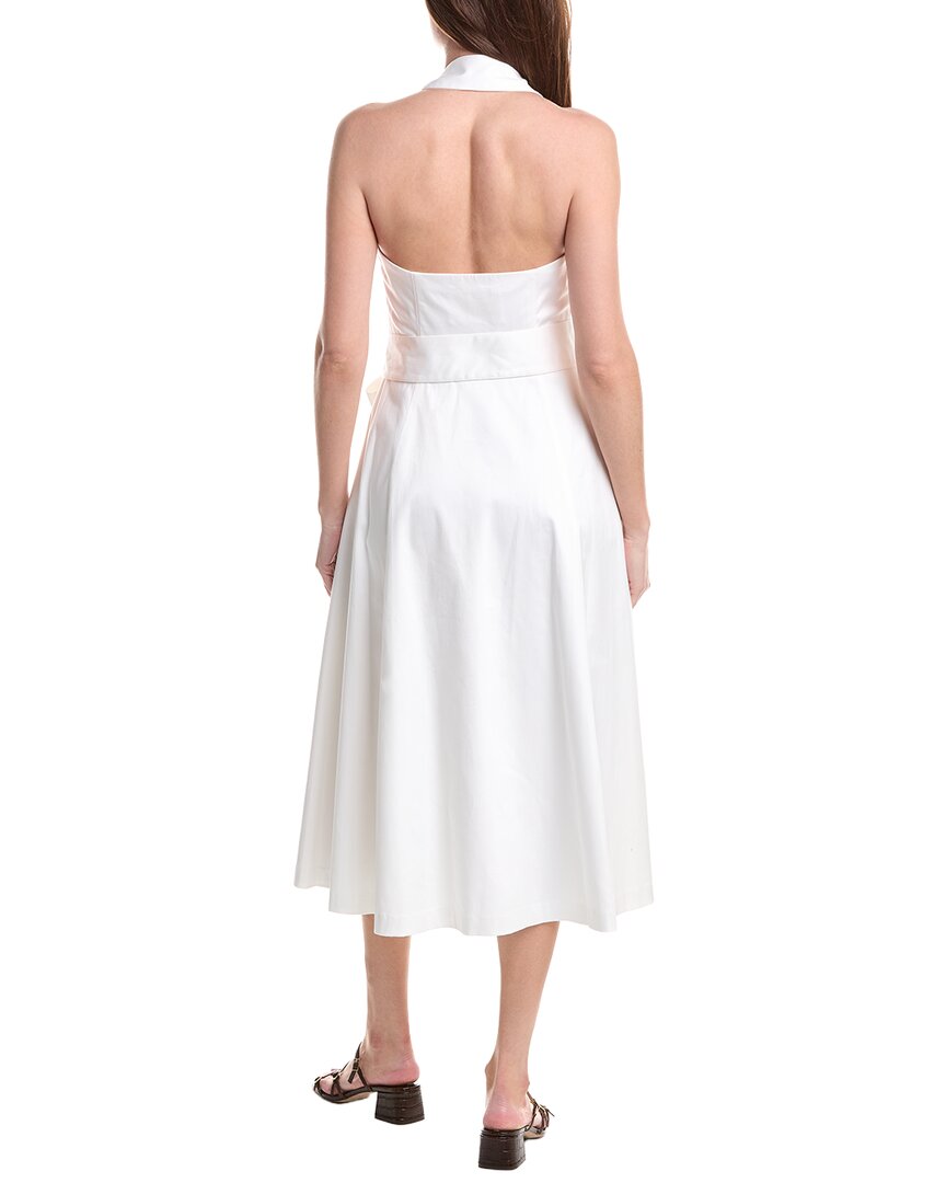Carolina Herrera Halter Neck Button Front Midi Dress