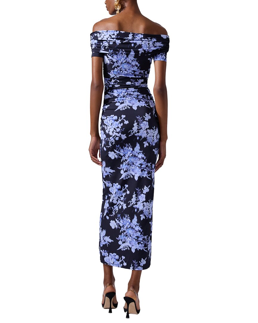 Carolina Herrera Off Shoulder Gathered Midi Dress