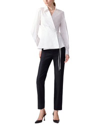Carolina Herrera Collared Wrap Top
