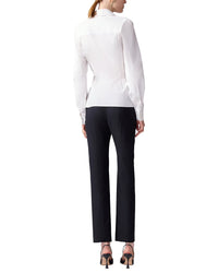 Carolina Herrera Collared Wrap Top