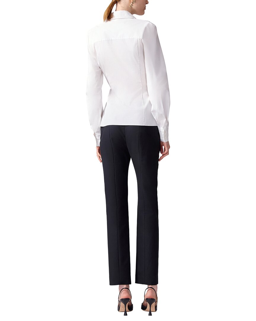 Carolina Herrera Collared Wrap Top