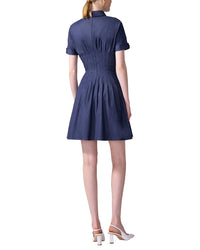 Carolina Herrera Pleated Waist Mini Dress