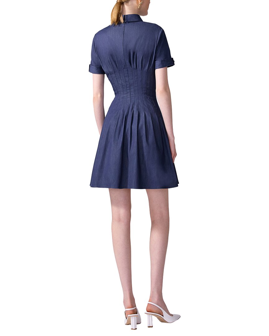 Carolina Herrera Pleated Waist Mini Dress