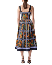 Carolina Herrera Thick Strap Full Midi Dress