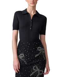 Carolina Herrera Silk-Blend Polo Shirt