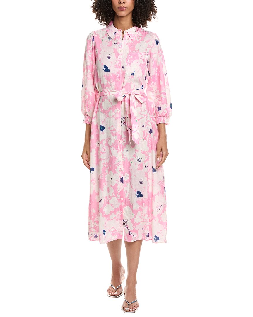 POM AMSTERDAM Pom Amsterdam Linen-Blend Midi Shirtdress