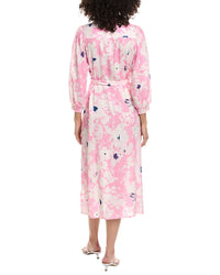 POM AMSTERDAM Pom Amsterdam Linen-Blend Midi Shirtdress