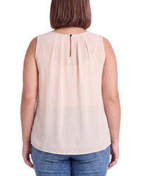 Anne Klein Anne Klein Plus Keyhole Neck Blouse