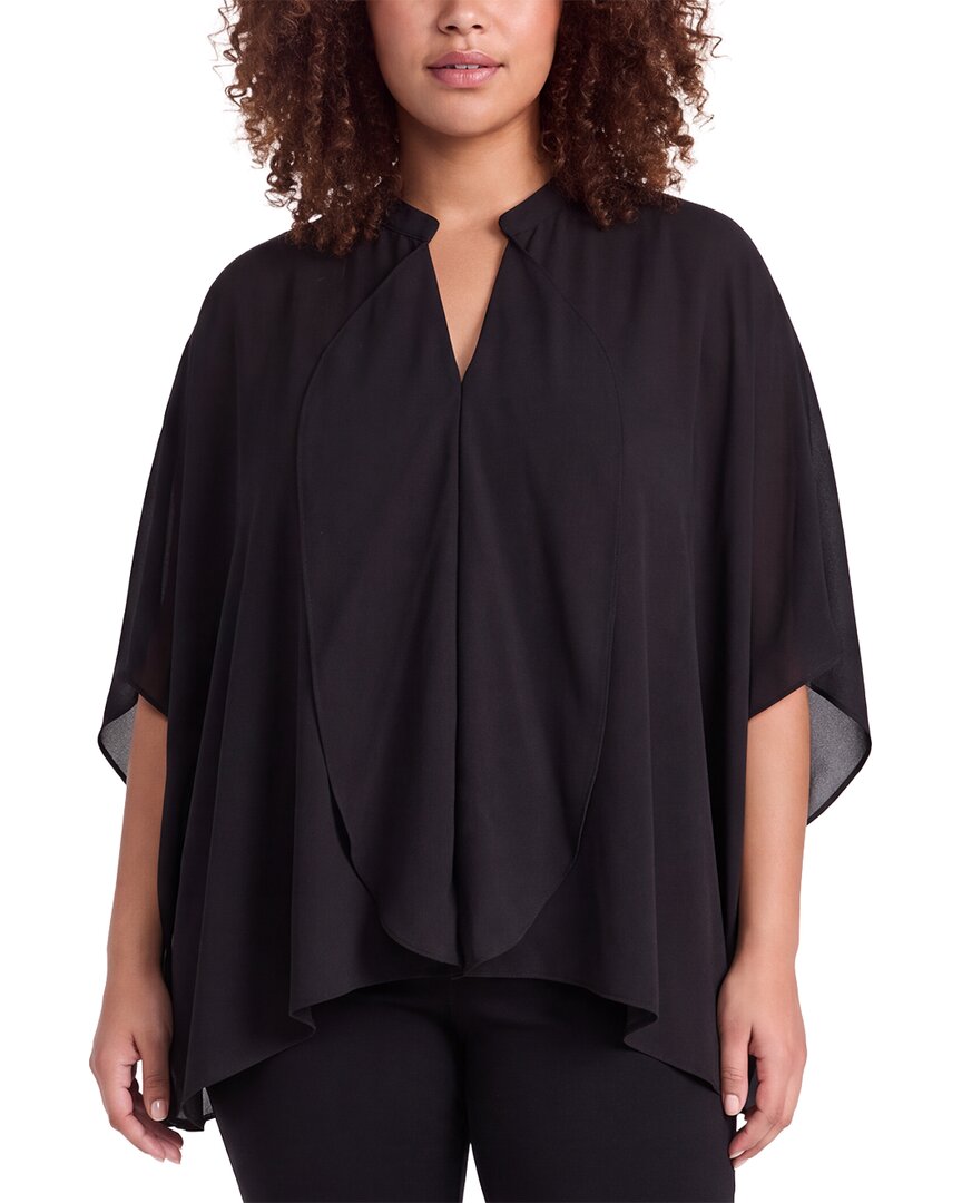 Anne Klein Anne Klein Plus Flutter Y-Neck Blouse