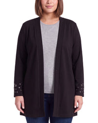 Anne Klein Anne Klein Plus Grommet Cardigan
