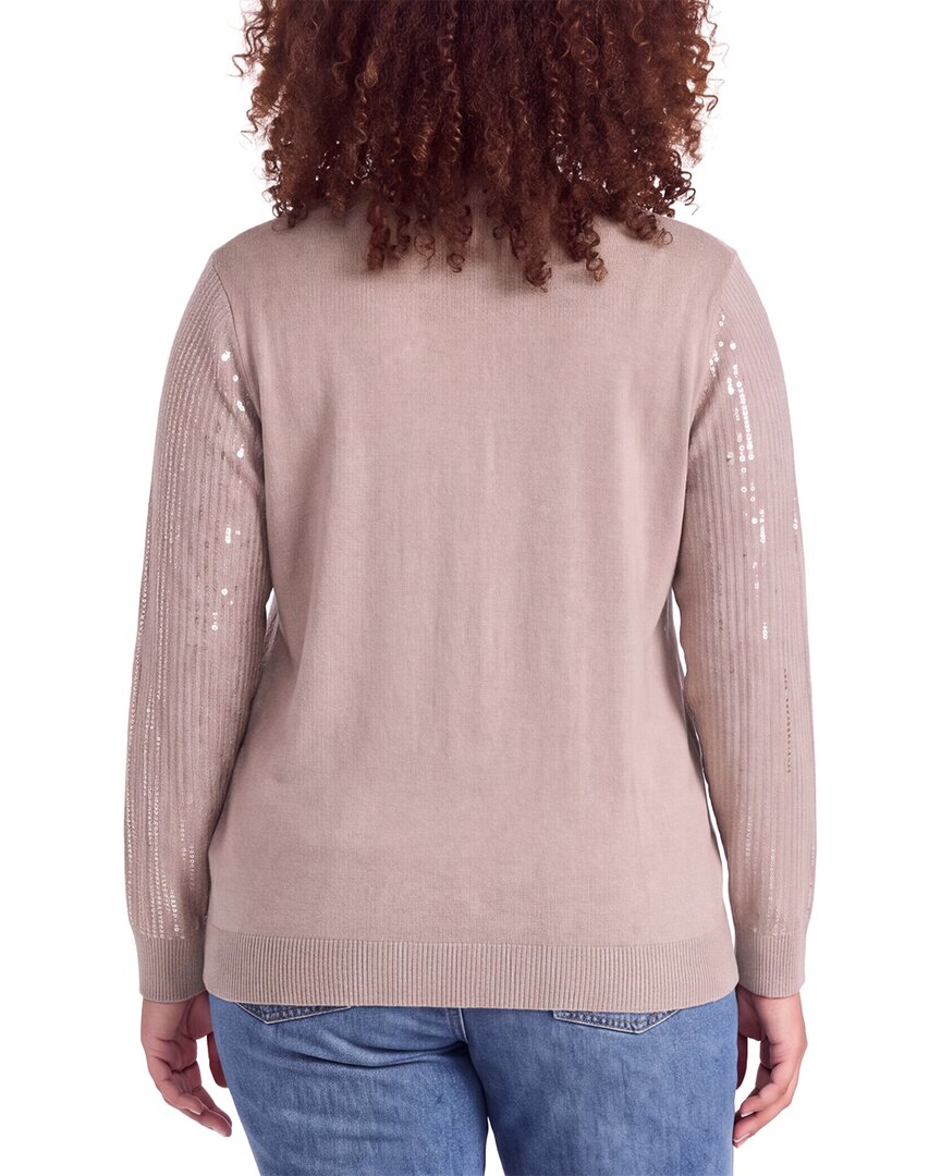 Anne Klein Anne Klein Plus Sequin Cardigan