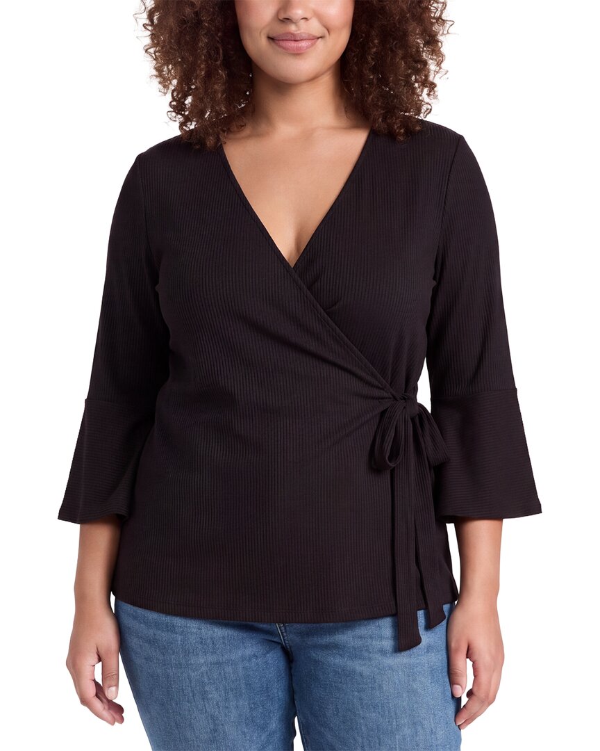 Anne Klein Anne Klein Plus Handkerchief Ruffle Shirt