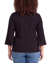 Anne Klein Anne Klein Plus Handkerchief Ruffle Shirt